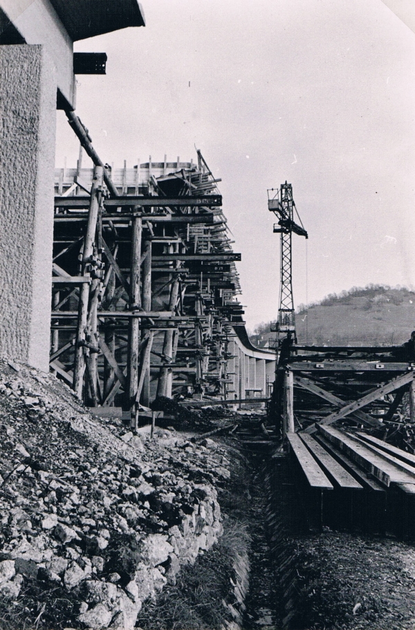 Bau des Aichelbergviaduktes